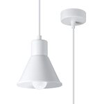 Miniaturbild 9 - LED-Leuchte mit weißem Schirm an weißem Kabel