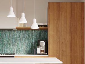 Miniatura 3 - Aranžmá kuchyně se třemi bílými lampami LED nad ostrůvkem