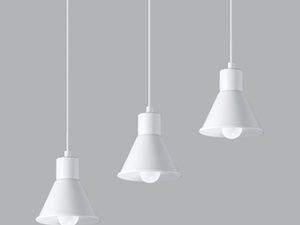 Miniatura 4 - Bílá závěsná LED lampa z stínidly do kuchyně
