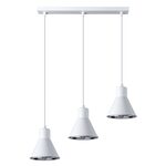 Miniaturbild 8 - Designer-Hängeleuchte in Weiß mit drei Lichtpunkten