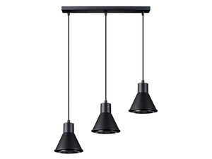 Miniatura 3 - LED svítidlo se třemi černými stínidly v loftovém stylu