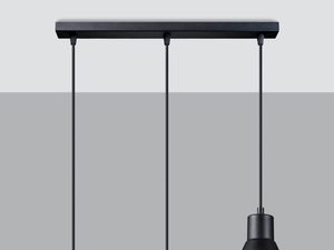 Miniatura 4 - Designová závěsná lampa se třemi stínidly v matowej czerni