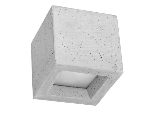 Moderní nástěnné svítidlo z betonu o geometrycznym tvaru