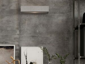 Miniaturka 3 - Salon w stylu industrialnym z betonowym kinkietem LED