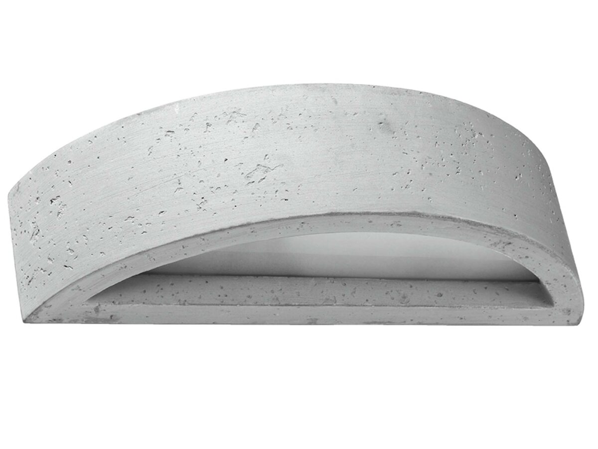 Minimalistická nástěnná lampa z betonu a skla 14,5 cm LUCIDO