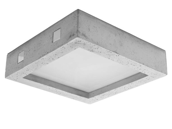 Lampa z betonu architektonicznego w formie kwadratu