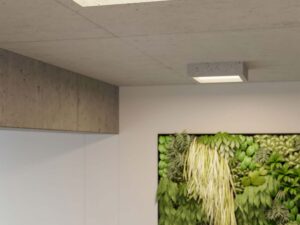 Miniaturka 3 - Plafon LED sufitowy w kwadratowym kształcie w nowoczesnym holu
