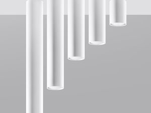 Miniatura 5 - Moderní stropní LED lampa z závěsnými tubami v barvě bílým