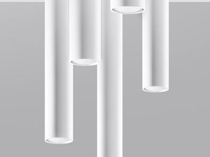 Miniatura 4 - Designová bílá kompozycja z tub LED do interiérů skandinávských