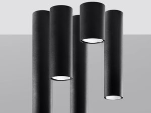 Miniatura 5 - Lampa s černými tubami LED v moderní aranžmá obývacího pokoje