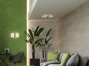 Miniaturka 4 - Nowoczesny salon z sofą i oświetleniem LED przy ścianie