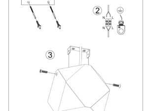 Miniatura 7 - Stropní lampa s přírodního dřeva ve tvaru mnohostěnu