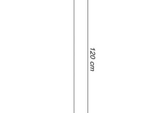 Miniaturka 6 - Rysunek techniczny pojedynczego drewnianego zwisu – długość 120 cm
