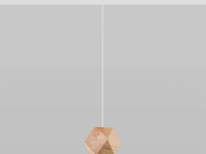 Miniaturka 1 - Lampa wisząca z drewnianą oprawą o geometrycznym kształcie