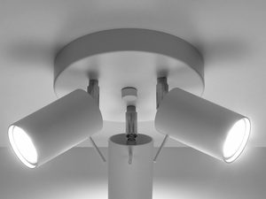 Miniatura 2 - Stropní svítidlo LED šedý se třemi reflektory na kulaté podstawie