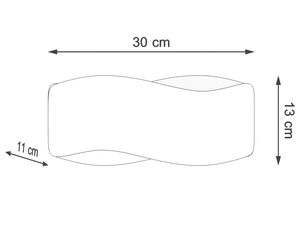 Miniatura 5 - Technický výkres falistego nástěnného svítidla LED o šířky 30 cm