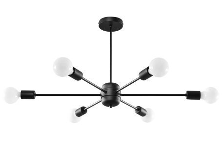 Geometryczna lampa z sześcioma źródłami światła