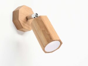 Miniaturka 1 - Kinkiet LED z drewna w formie reflektora kierunkowego