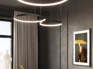 Miniaturka 8 - Lampa LED z potrójnym pierścieniem do nowoczesnego wnętrza