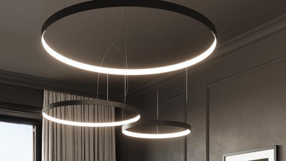 Miniaturka 8 - Lampa LED z potrójnym pierścieniem do nowoczesnego wnętrza