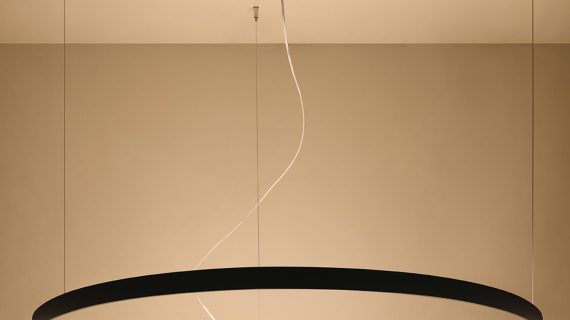 Miniaturka 2 - Nowoczesna lampa LED w czarnym wykończeniu do loftowych wnętrz