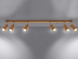 Miniatura 3 - Lišta LED z čtyřmi nastavitelnými reflektory v barvě dřeva