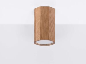 Miniatura 1 - Dřevěná oprawa stropní LED z hladkým bílým interiérem