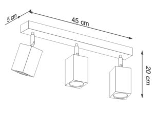Miniatura 6 - Trzyreflektorowa LED lampa na dřevěné podstawie