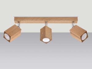 Miniatura 1 - Kolejnice světelná LED s reflektory v dřevěné oprawie