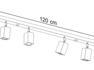 Miniaturka 6 - Rysunek techniczny listwy LED o długości 120 cm