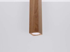 Miniaturka 1 - Minimalistyczna lampa wisząca LED z drewna