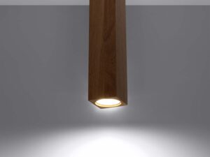 Miniaturka 2 - Drewniana lampa wisząca z jednym punktem światła