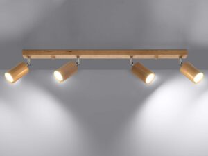 Miniatura 2 - Lišta se dvěma dřevěnými reflektory LED