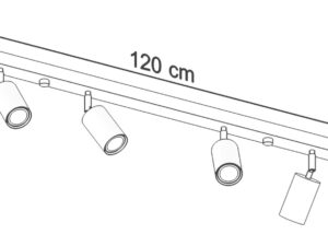 Miniaturka 6 - Drewniana listwa sufitowa z ruchomymi reflektorami LED