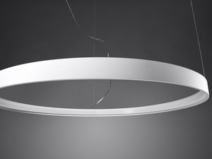 Miniaturka 13 - Nowoczesna lampa LED z białym pierścieniem