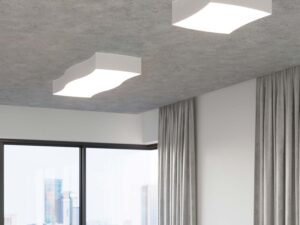 Miniatura 3 - Obývací pokoj se dvěma bílými lampami obdélníkovými na suficie