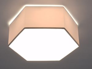 Miniatura 2 - LED stropní svítidlo šestiúhelníkový béžový s jemným podsvícením