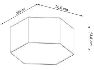 Miniatura 12 - Technický výkres stropního svítidla LED 26, 5 × 30, 5 cm