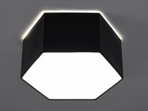 Miniatura 8 - Černé šestiúhelníkové stropní LED svítidlo s jasným světlem v loftovém stylu