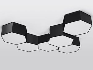 Miniatura 10 - Geometrická LED lampa černo-bílá do moderních interiérů
