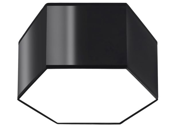 Sechseckige LED-Leuchte mit schwarzem Abschluss für moderne Innenräume