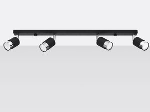Miniatura 4 - Designová kolejnicová LED lampa z čtyřmi reflektory
