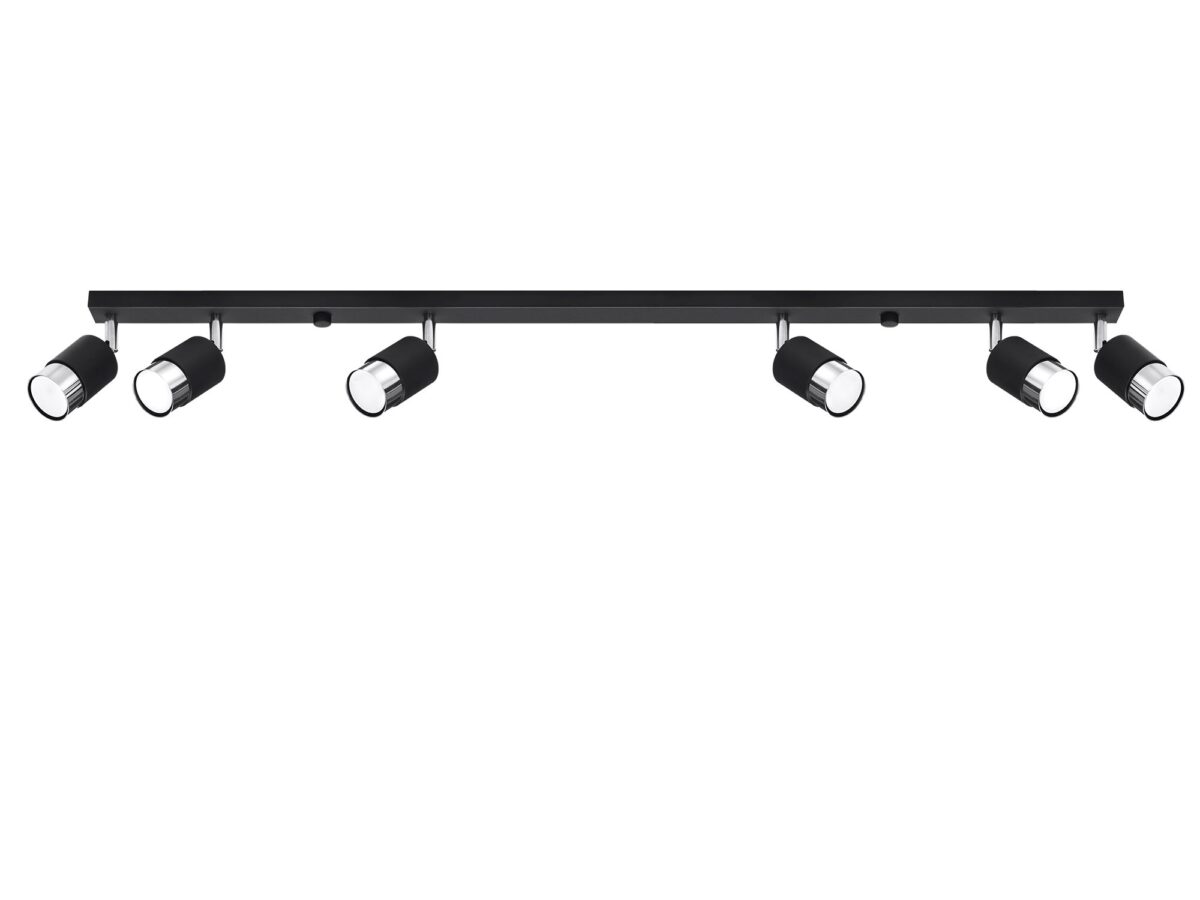 Industriální šestibodové stropní svítidlo 117 cm NORMA 6