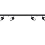 Miniaturbild 8 - Designer-schwarze LED-Schienenleuchte für das Wohnzimmer auf weißem Hintergrund