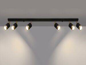 Miniaturka 5 - Minimalistyczna szynowa lampa LED sześcioma reflektorami