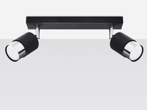 Miniatura 4 - Stropní lampa z reflektory LED v czarno-bílým stylu