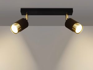 Miniatura 2 - Reflektory LED v czarno-zlatým povrchové úpravě, industriální styl