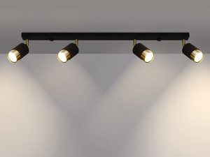 Miniatura 2 - Černá kolejnicová LED lampa z čtyřmi reflektory do biura