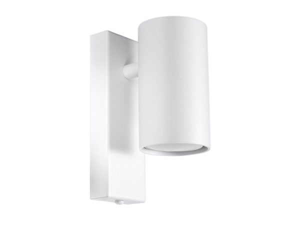 Weiße Wandleuchte LED mit zylindrischer Fassung, skandinavischer Stil