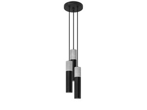 Miniatura 3 - Černá stropní LED lampa se třemi tubami závěsnými